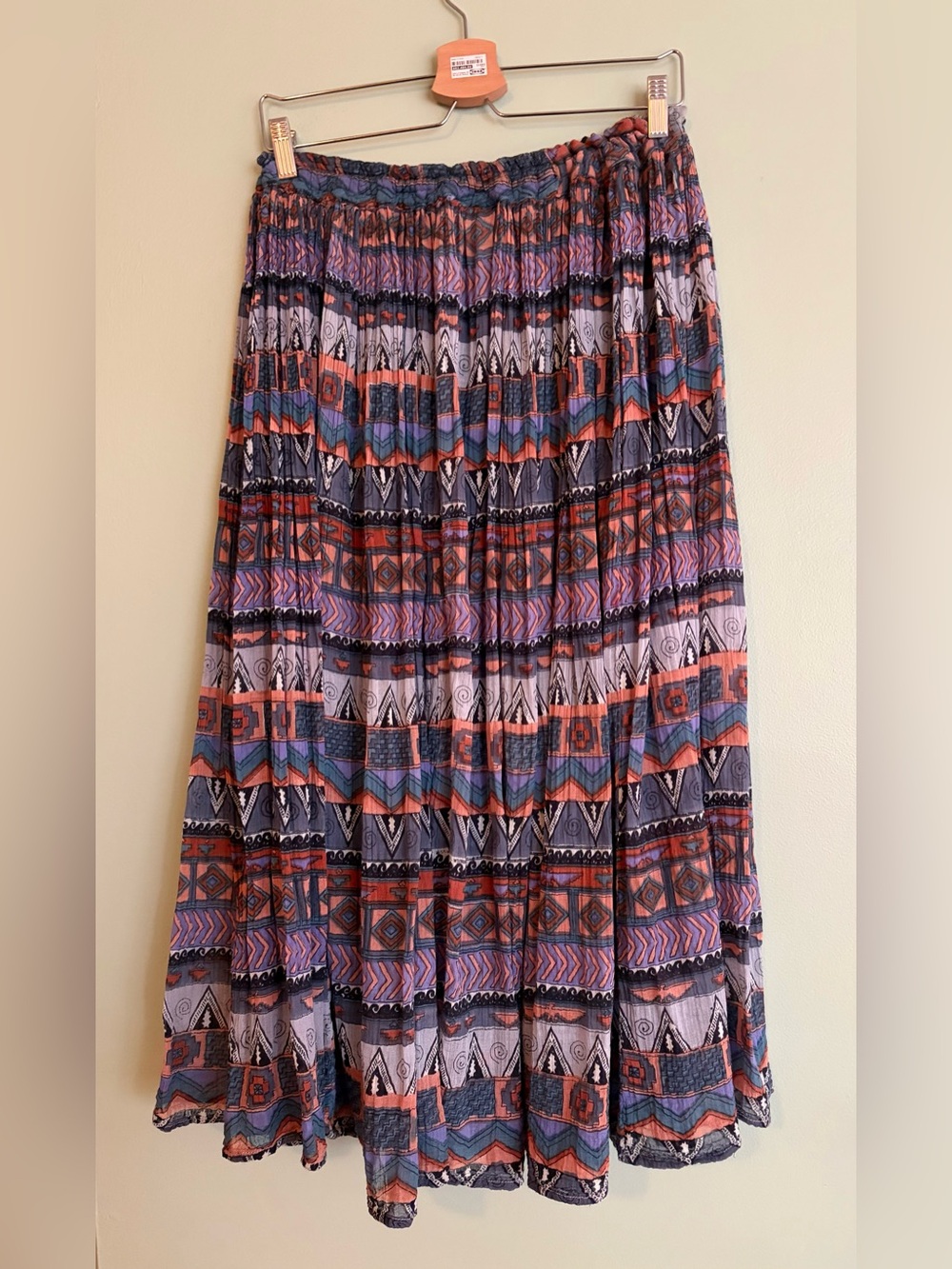Papillon Cotton Maxi Skirt One Size Sheer Southwestern Boho Cowgirl S M L XL 2XL - Picture 10 of 12